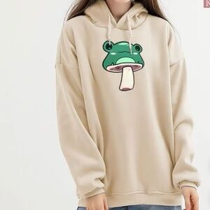 WOMENS 2XL FROG MUSHROOM SOFT HOODIE